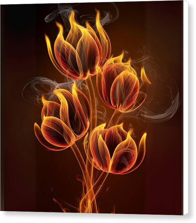 Fire Petals - Canvas Print