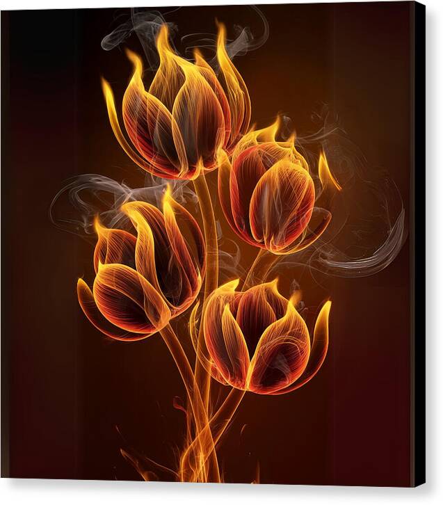 Fire Petals - Canvas Print