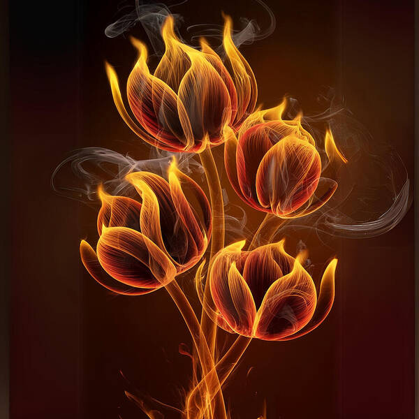 Fire Petals - Art Print