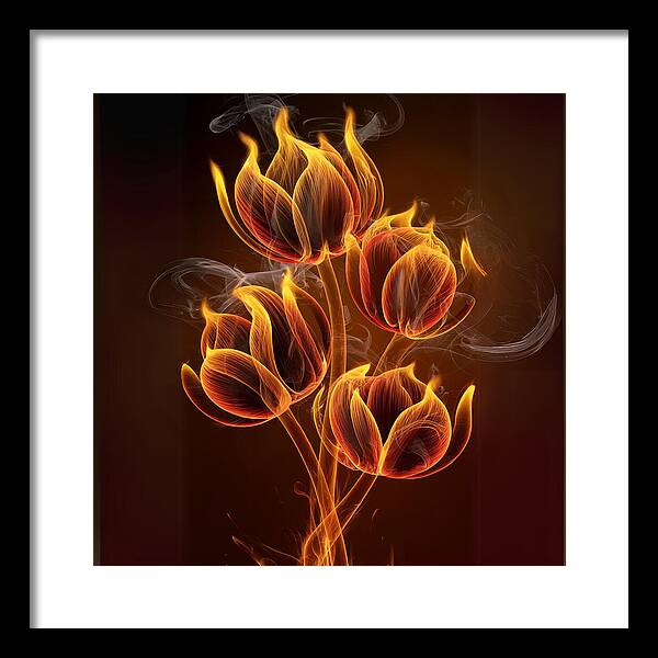 Fire Petals - Framed Print