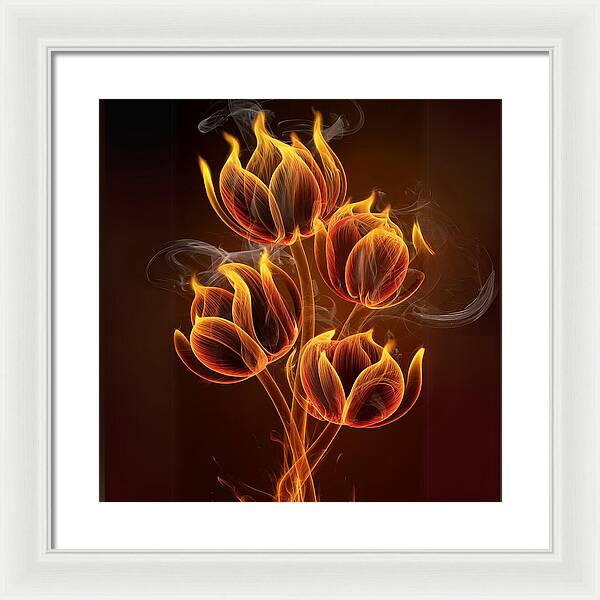 Fire Petals - Framed Print