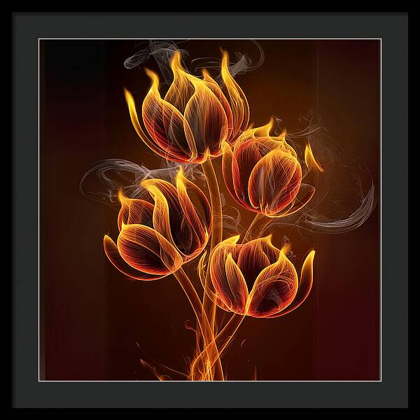 Fire Petals - Framed Print