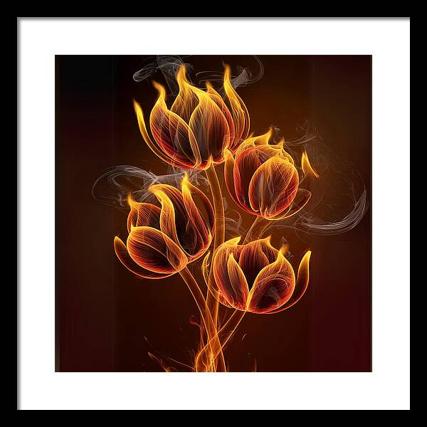 Fire Petals - Framed Print