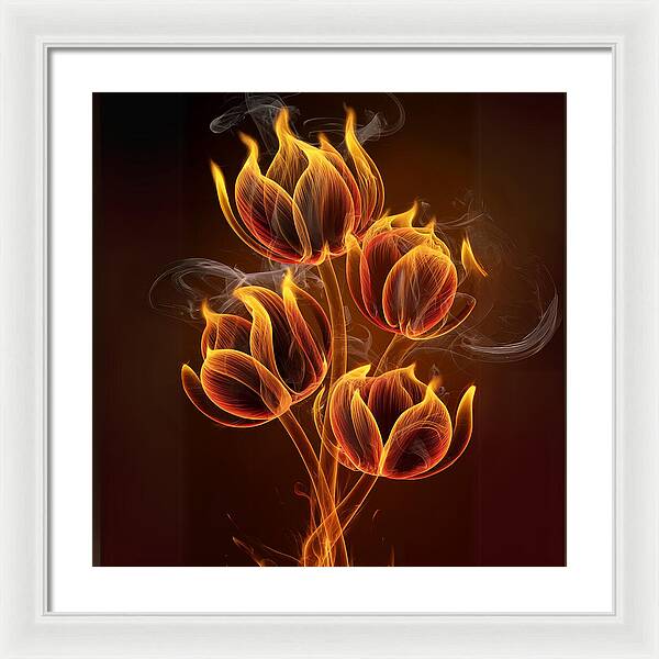 Fire Petals - Framed Print