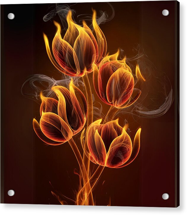 Fire Petals - Acrylic Print