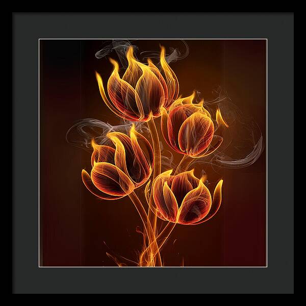 Fire Petals - Framed Print