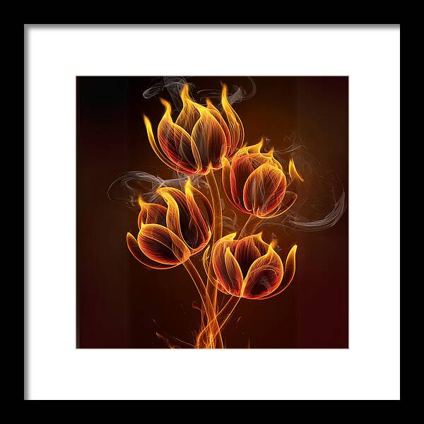 Fire Petals - Framed Print