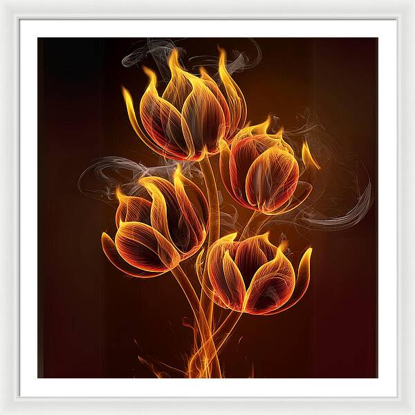 Fire Petals - Framed Print