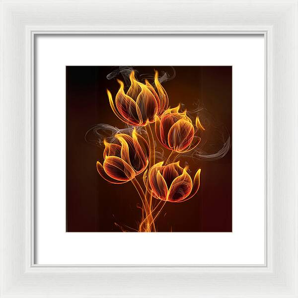 Fire Petals - Framed Print