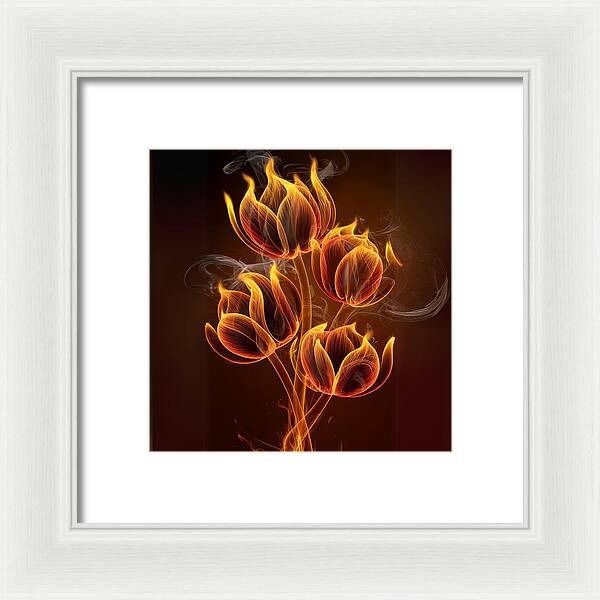 Fire Petals - Framed Print