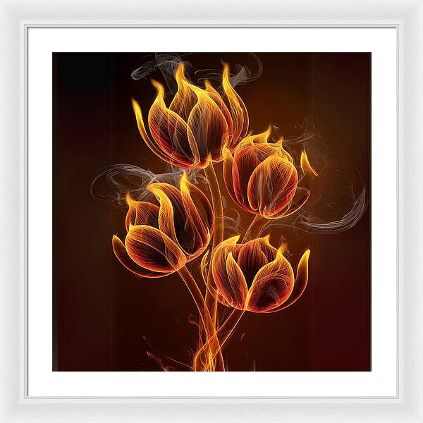 Fire Petals - Framed Print