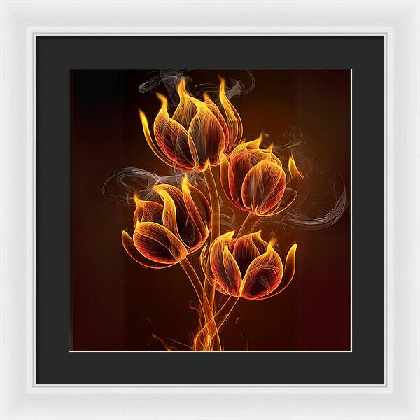 Fire Petals - Framed Print