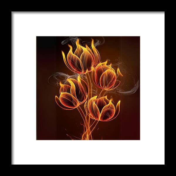 Fire Petals - Framed Print