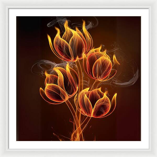 Fire Petals - Framed Print