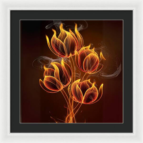 Fire Petals - Framed Print