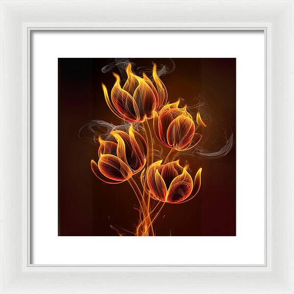 Fire Petals - Framed Print