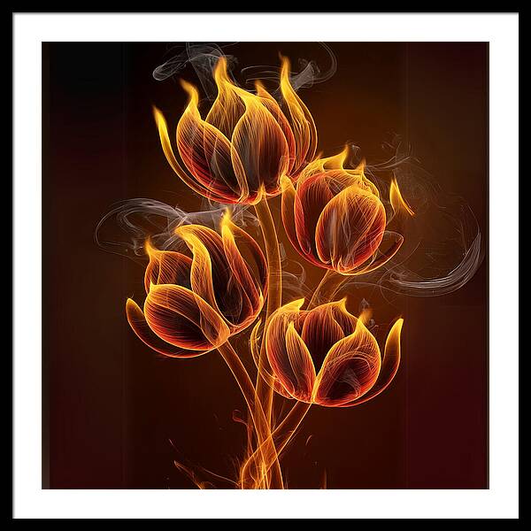Fire Petals - Framed Print