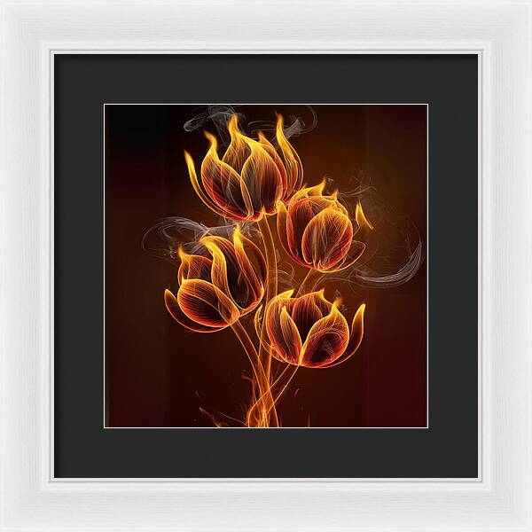 Fire Petals - Framed Print