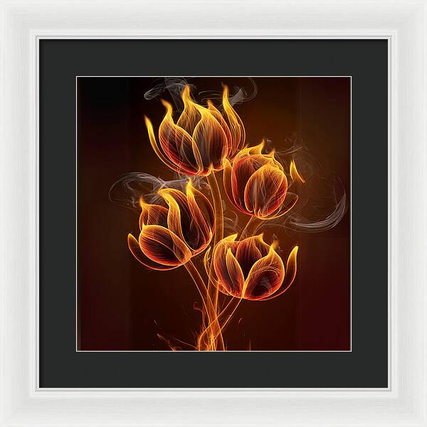 Fire Petals - Framed Print