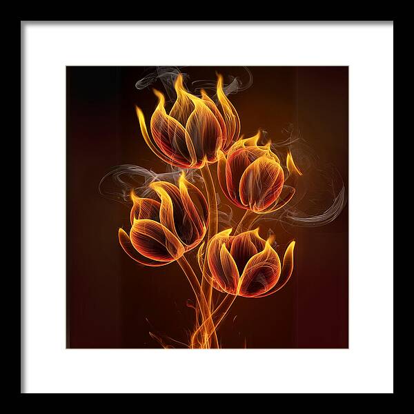 Fire Petals - Framed Print