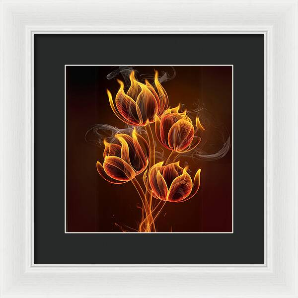 Fire Petals - Framed Print