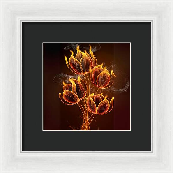 Fire Petals - Framed Print