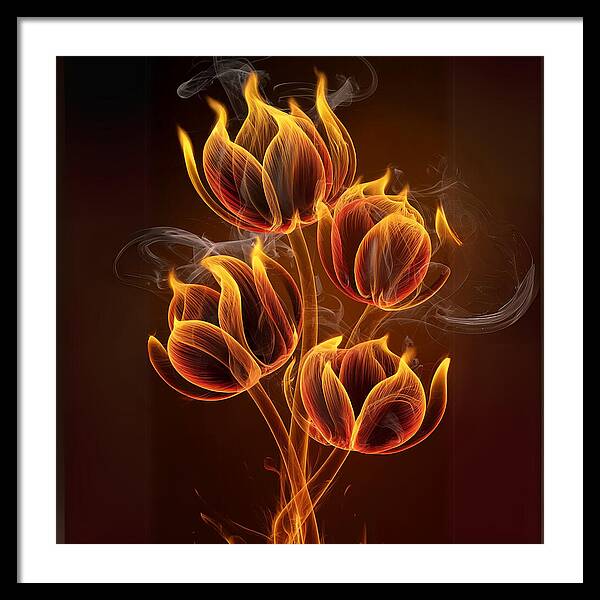 Fire Petals - Framed Print