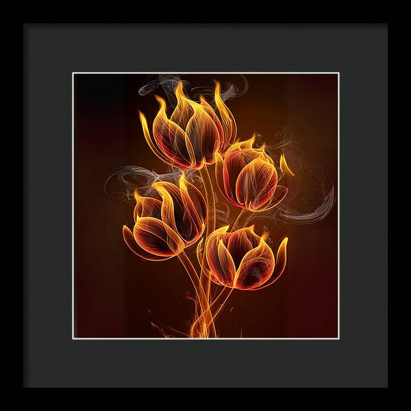 Fire Petals - Framed Print