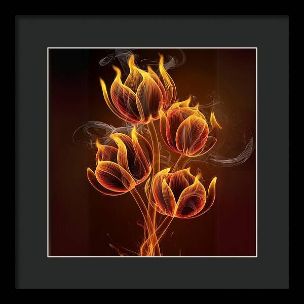 Fire Petals - Framed Print