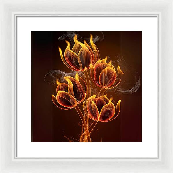 Fire Petals - Framed Print