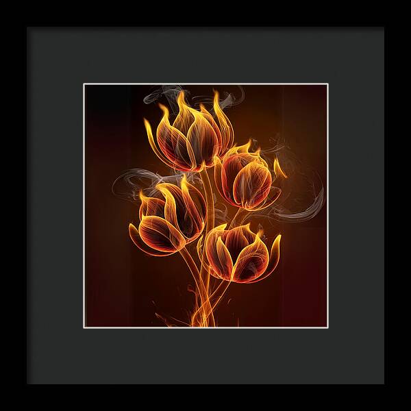 Fire Petals - Framed Print