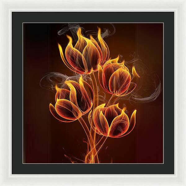 Fire Petals - Framed Print