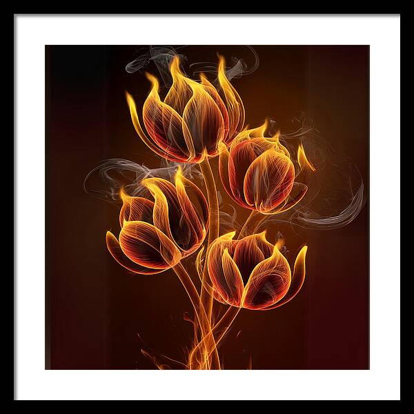 Fire Petals - Framed Print
