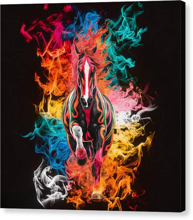 Flameborn Stallion - Canvas Print