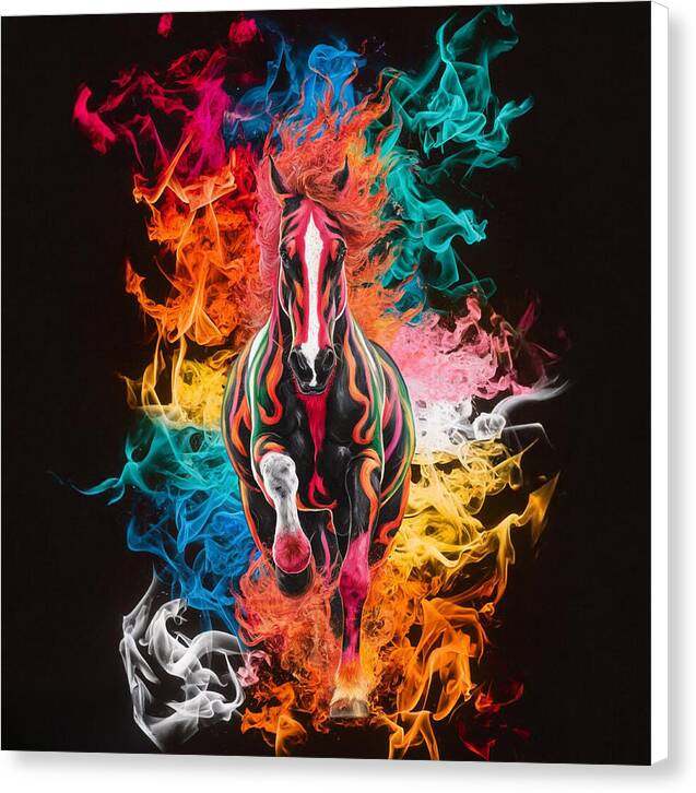 Flameborn Stallion - Canvas Print