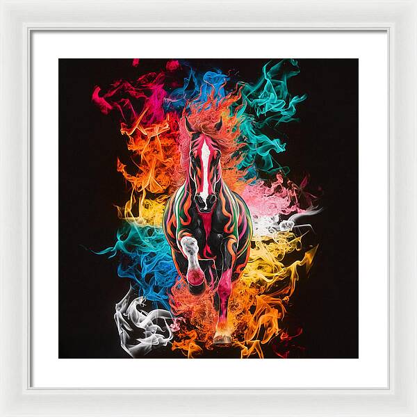 Flameborn Stallion - Framed Print