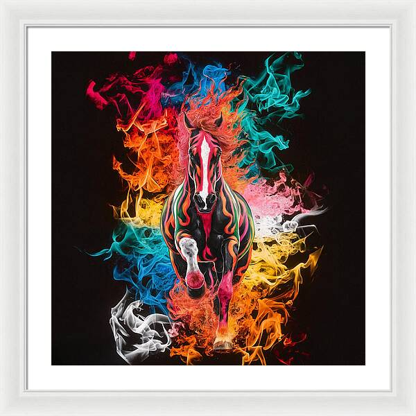 Flameborn Stallion - Framed Print