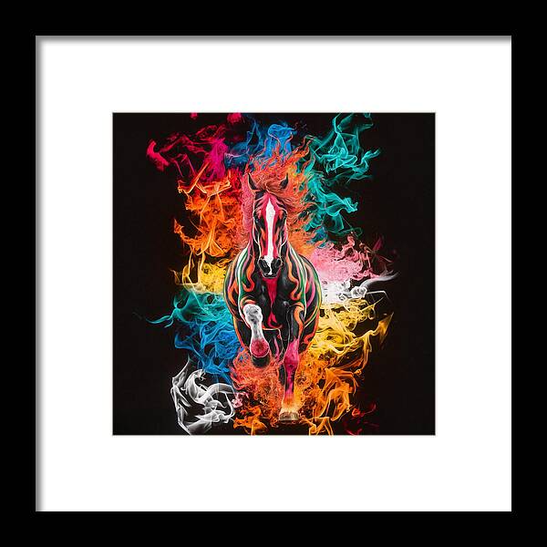 Flameborn Stallion - Framed Print