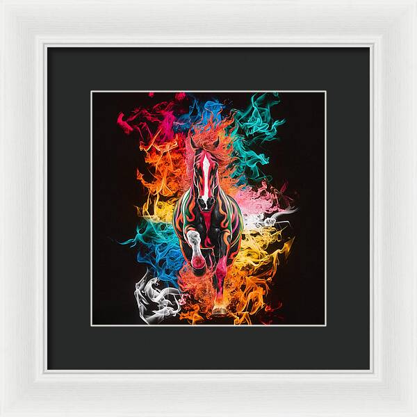 Flameborn Stallion - Framed Print