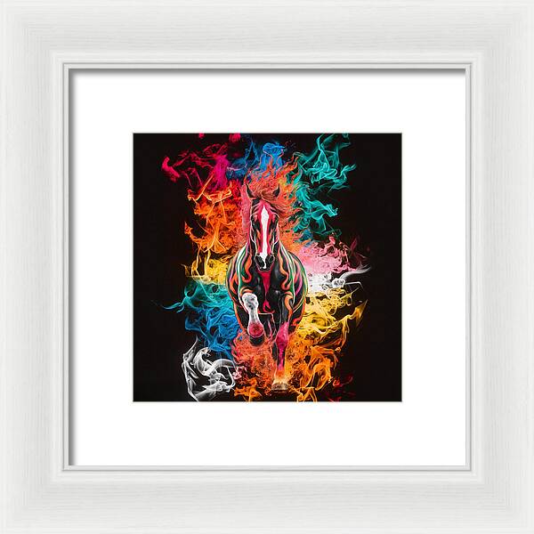 Flameborn Stallion - Framed Print