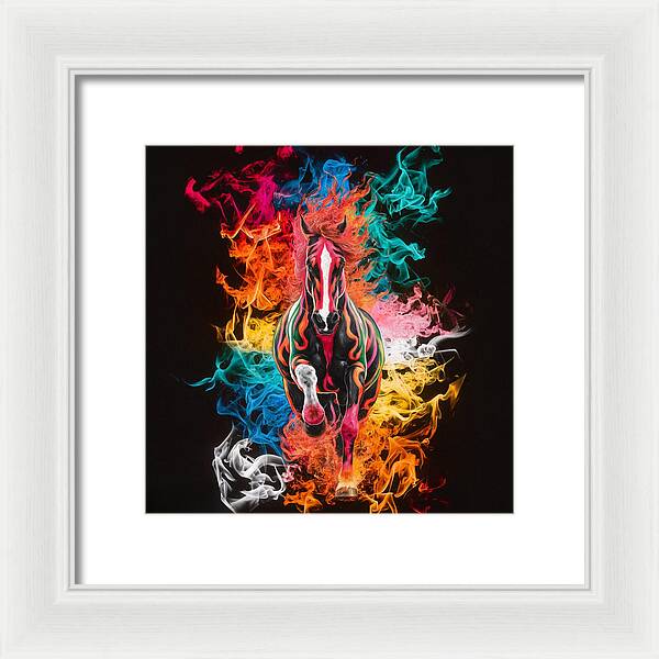 Flameborn Stallion - Framed Print