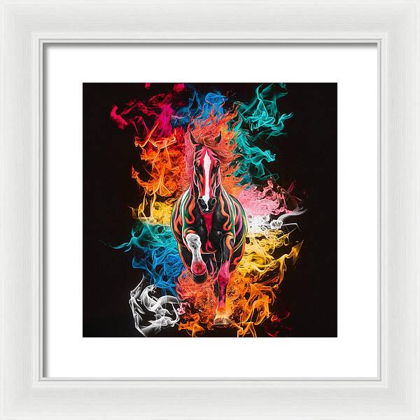 Flameborn Stallion - Framed Print
