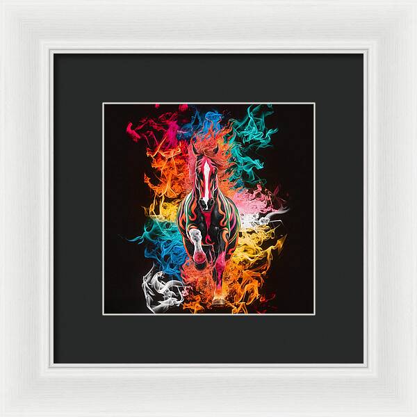 Flameborn Stallion - Framed Print