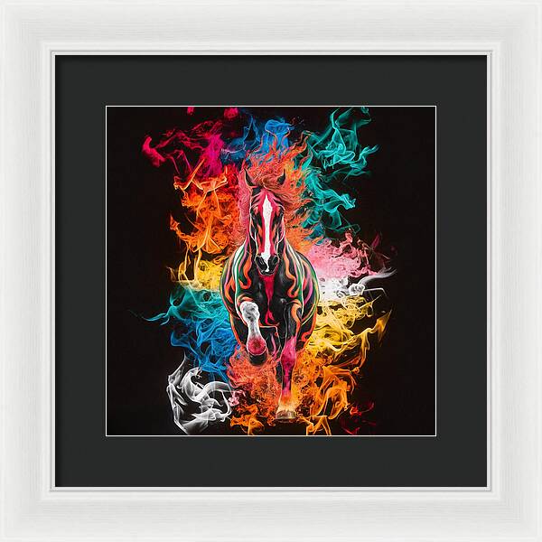 Flameborn Stallion - Framed Print