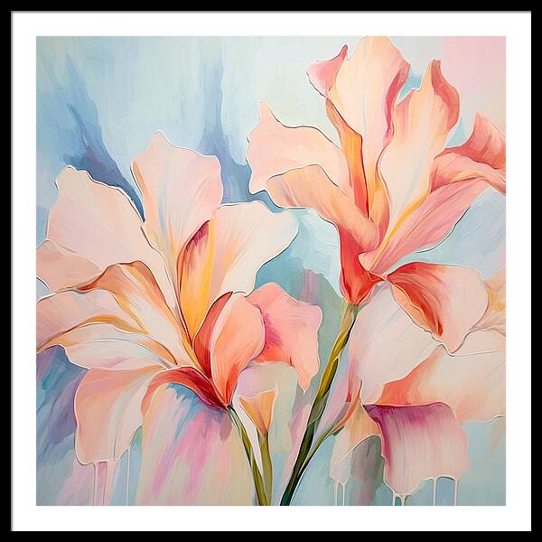 Floral Drip - Framed Print