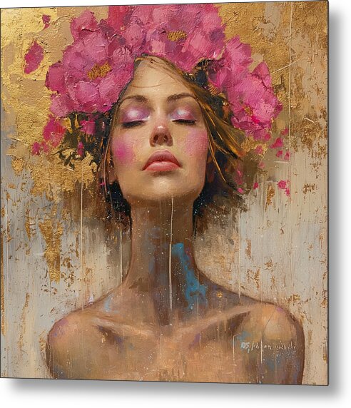 Floral Tranquility - Metal Print