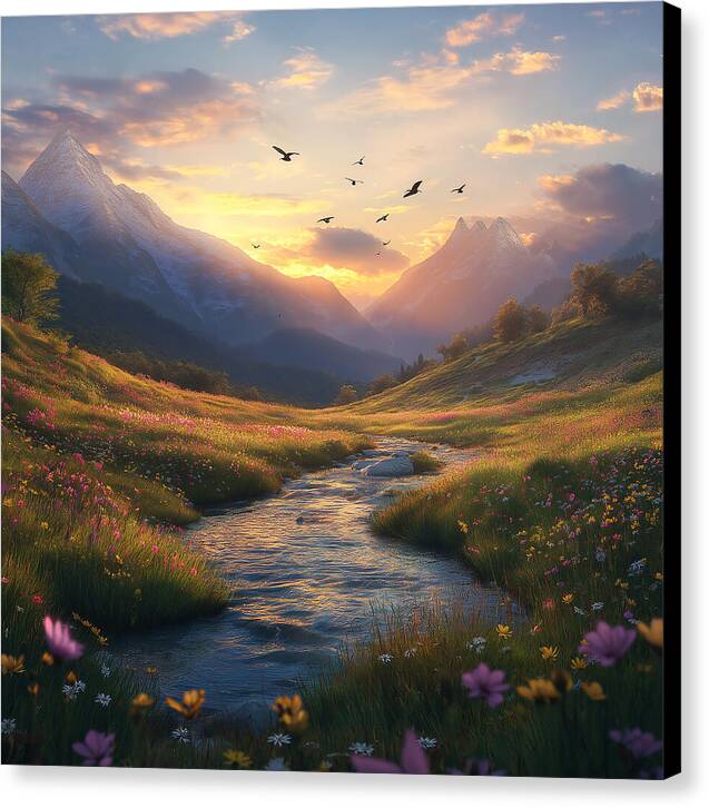 Flourish and Flow - Canvas Print