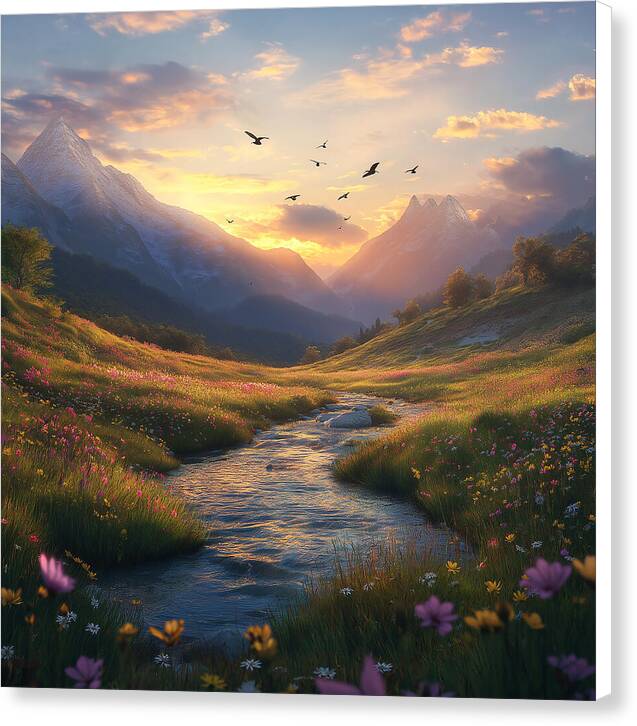 Flourish and Flow - Canvas Print