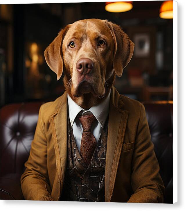 Formal Fido - Canvas Print
