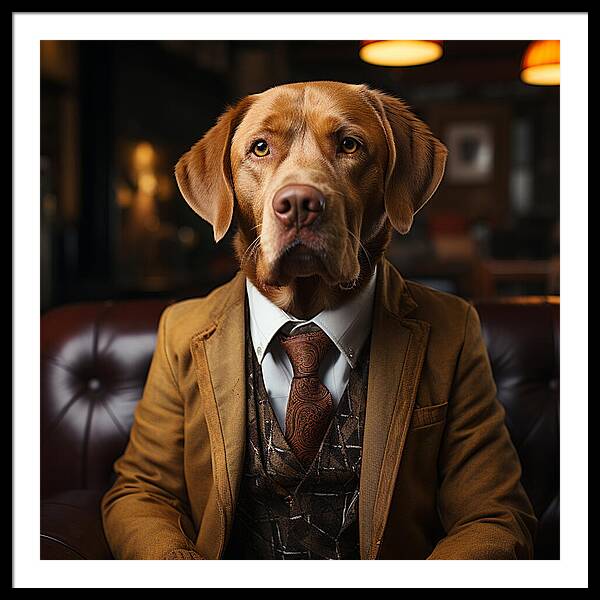 Formal Fido - Framed Print